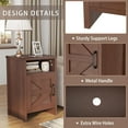 thumbnail image 4 of SAZYY Farmhouse Nightstand, Modern Bedside Table with Barn Door and Shelf, Rustic End Table Side Table for Bedroom, Living Room ,Brown1, 4 of 8