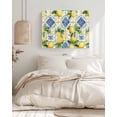 thumbnail image 3 of Botanical Lemon Wall Art for Living Room,Canvas Picture Wall Decor for Bathroom Bedroom,Spring Countryside Floral Blue Tile Painting Artwork for Office Kitchen Hallway Dining Room Home Decor 16"x20", 3 of 8