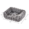 thumbnail image 2 of Vibrant Life Small Bubble Faux Fur Orthopedic Cuddler Dog Bed, Gray, 22" x 15", 2 of 6