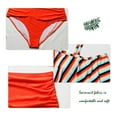 thumbnail image 3 of Women‘S Plus Size Bikini Sexy Split Swimsuit High Waist Striped Ruffle, 3 of 9
