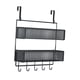 thumbnail image 2 of Colgador de puerta impermeable para colgar toallas, cesta de malla negro, 2 of 9