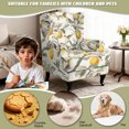 thumbnail image 4 of Eheartsgir Lemon Hummingbird Print Spandex Single-Seat Wingback Armchair Covers with Anti-Scratch, Washable Wingback Chair Slipcover for Living Room Hotel, 4 of 7