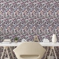thumbnail image 2 of Ambesonne Nature Peel & Stick Wallpaper for Home, Roses Retro Garden Pattern, 13"x100", Pale Grey and Sand Brown, 2 of 5