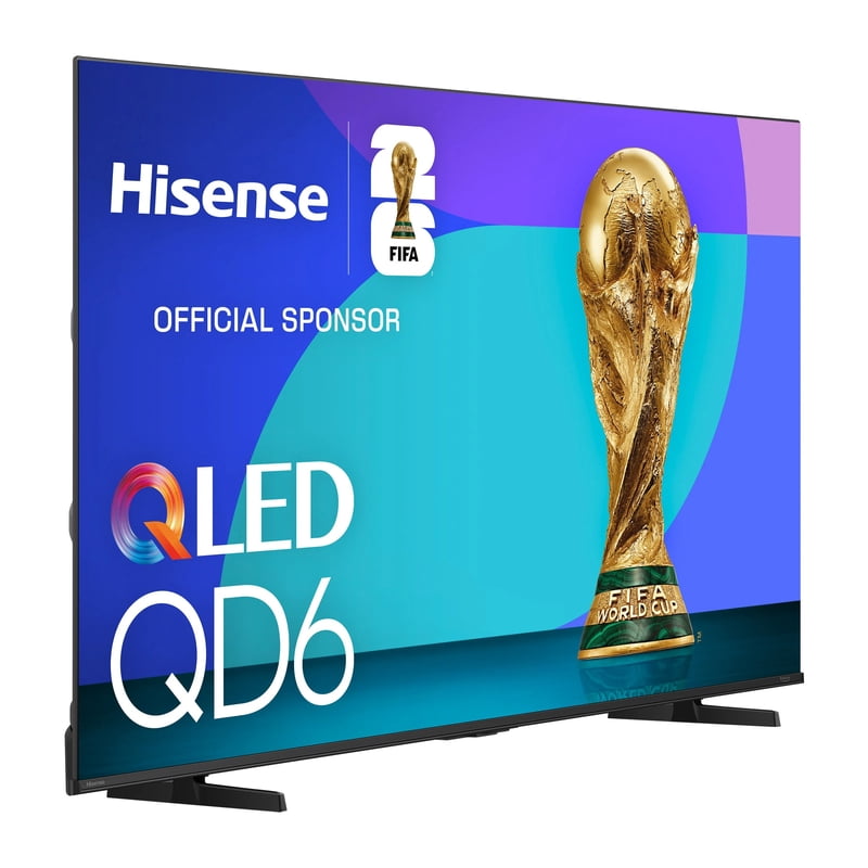 Hisense 43" Class 4K (2160p) QLED Smart TV (43QD65QFC) front and back view