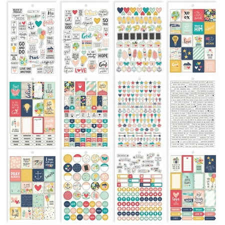 Christian Faith Stickers - Carpe Diem Faith A5 Stickers 12/Pkg