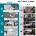 thumbnail image 5 of SERWALL Outdoor HDPE Patio Loveseat Sofa with Cushion,Weather-Resistant Patio Furniture for Poolside, Patio, Balcony, Porch & Backyard, Grey / Khaki, 5 of 8