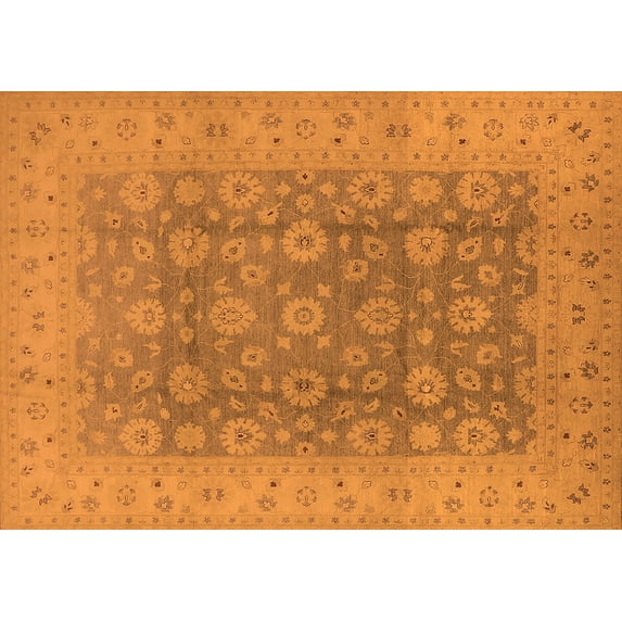 Ahgly Company Indoor Rectangle Oriental Orange Traditional Area Rugs, 3' x 5'