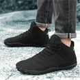 thumbnail image 3 of YOURDIARY Mens Barefoot Snow Boots Winter Warm Shoes Faux Fur Lined Wide Toe Box Zero Drop Ankle Sneakers, 3 of 8