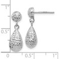 thumbnail image 2 of 14K White Gold Diamond-cut Post Dangle Earrings (20x7), 2 of 5