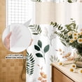 thumbnail image 3 of No Hook Shower Curtain, Spring Leaves Flowers Shower Curtains for Bathroom with See Through Top Window, Rustic Flower Pastoral Botanical Waterproof & Washable Bath Curtain Small Stall 36"x78", 3 of 9