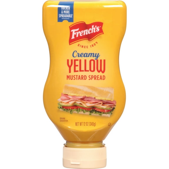 French's No Artificial Flavors Kosher Creamy Yellow Mustard Spread, 12.0 oz Bottle