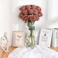 thumbnail image 4 of Valentines Day Flowers, Fake Roses Artificial Flowers with Long Stems, Silk Pink Roses Bouquet for Wedding Vase Mothers Day Flower Arrangement Home Decor (Pink), 4 of 5