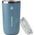 thumbnail image 2 of ThermoFlask Drinkware Collection - 16 oz Insulated Beer Tumbler Mug with Leakproof Push N Sip Lid, Dusty Blue, 2 of 5