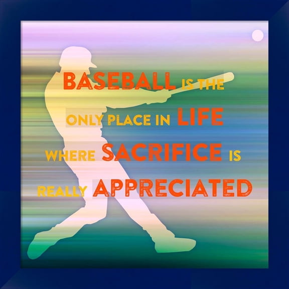 Great Art Now Baseball Is The Only Place by Sports Mania, Framed Wall Art, 14W x 14H
