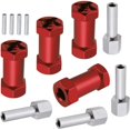thumbnail image 1 of Cateissary RCGOFOLLOW-rueda de aleación de aluminio, montaje hexagonal, pieza de actualización RC, adaptador para 1/10 Axial SCX10 RC, pieza de Kits de construcción modelo Rojo, 1 of 6
