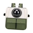 thumbnail image 2 of Mochila para perros Strade Fareast Limited mochila para mascotas cápsula espacial transpirable verde oscuro, 2 of 8
