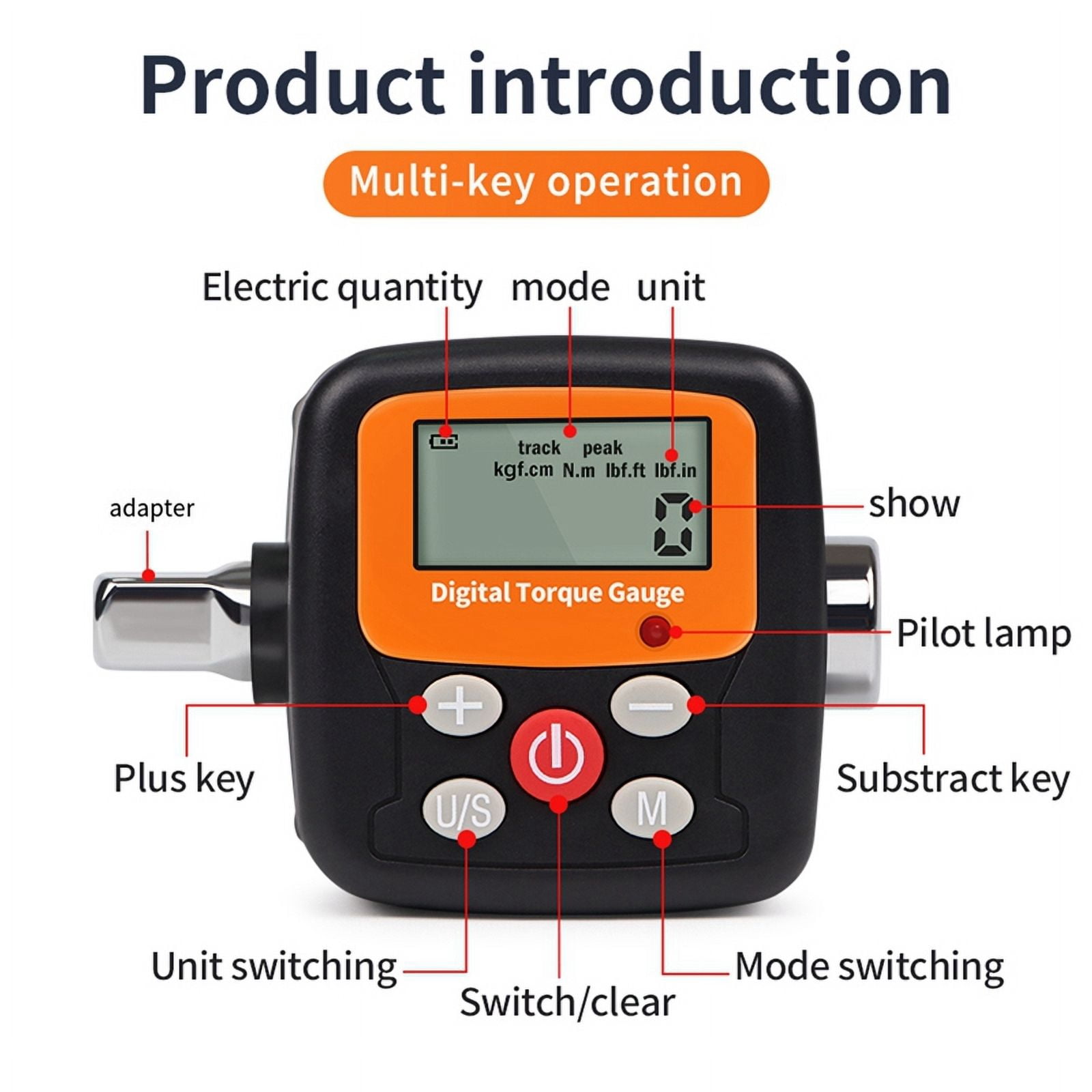 New Digital Torque Meter Torque Meter Tester Mechanical Wrench Replacement Various Rotor Torque Wrenches for Repair