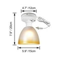 thumbnail image 4 of Kiven Motion Sensor Ceiling Light, Motion Activated Plug-in Ceiling lamp, Modern Motion Lights with Glass Globe, Adjustable Delay Time for Laundry Bathroom Stair Hallway,White Socket, 4 of 7