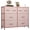 Pink, variant on CONCETTA 8-Drawer Fabric Dresser, Wide Chest of Drawers, TV Stand for Bedroom, Living Room, Pink