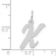 thumbnail image 3 of Charms Collection 14k White Gold Medium Script Letter K Initial Charm, 3 of 4