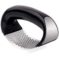 thumbnail image 2 of Garlic Press, Stainless Steel Kitchen Garlic Presses Rocker Crusher with Small Brush and Cleaning Scraper, Garlic Crusher Rocker with Plastic Handle, Easy to Clean, 2 of 6