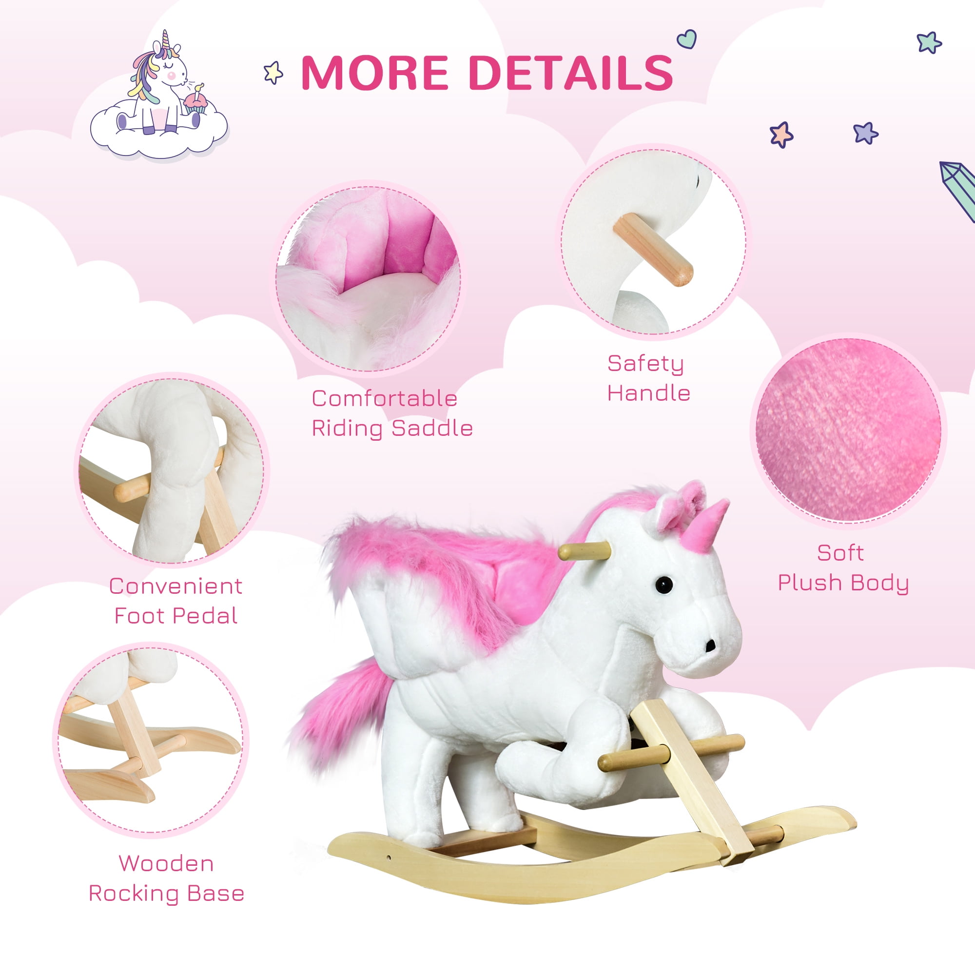 Unicorn rocking chair for baby hotsell