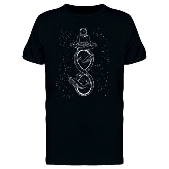 Astronaut In Lotus Pose Infinity Tee Men's -Image by Shutterstock