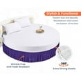 thumbnail image 2 of SGI Bedding Round Bed Skirt |Wrap Around Microfiber Bed Skirt | Fade Resistant, Wrinkle Free, Anti-static, Decorative, Extra Storage Space, Clutter-Free | 87" Diameter / 14" Drop, Purple, 2 of 8