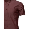 thumbnail image 3 of FashionOutfit Men's Basic Button Down Collar Chambray Short Sleeve Shirt, 3 of 3
