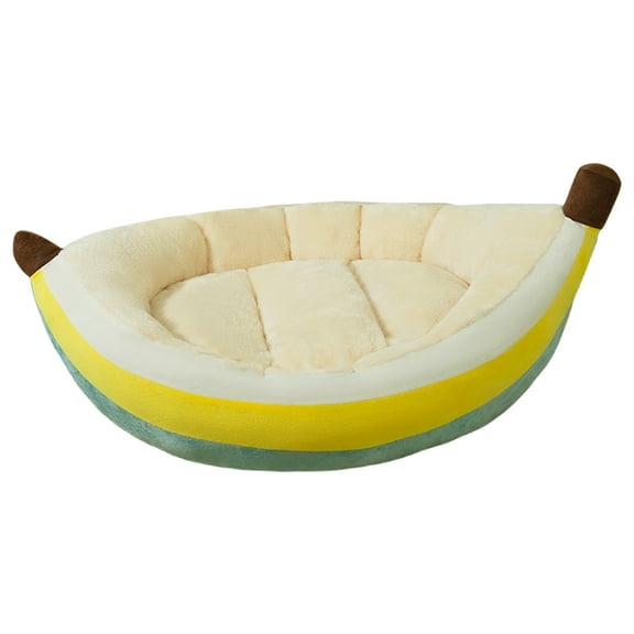 Matoen Cute Banana Cat Bed House 20"x16", Christmas Pet Bed Soft Warm Cat Cuddle Bed, Lovely Pet Supplies for Cats Kittens Rabbit Small Dogs Bed, Yellow