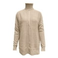 thumbnail image 4 of KDFJPTH Women Solid Color Long Sleeve Cowl Neck Pullover Sweater, 4 of 5