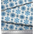 thumbnail image 2 of Soimoi polyester Crepe Fabric Snow Flakes Floral Print Fabric by the Yard 42 Inch Wide, 2 of 3