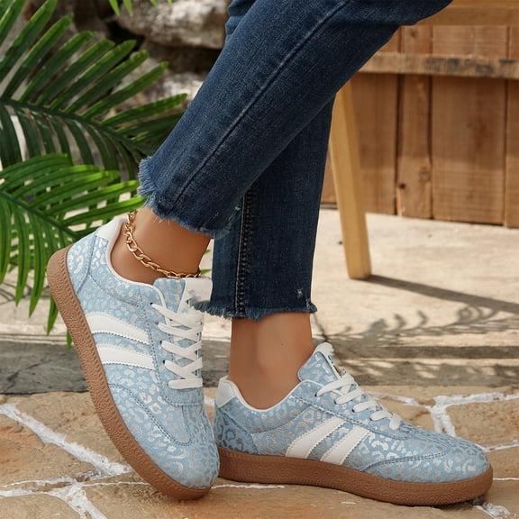 KEVCHE German Training Shoes For Women Casual Comfort, Round Toe Lace Up Lightweight Breathable, Casual Comfort Footwear Non Slip Flexible Sole, Soft Cushioned Daily Walking Shoes