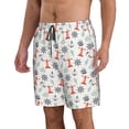 thumbnail image 2 of Cauagu Lighthouse Sailboat Print Men's Swim Trunks,Hawaiian Bathing Suit Swimsuits Beach Shorts with Pockets for Men Quick Dry Swimming Board Shorts-Small, 2 of 6