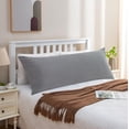 thumbnail image 4 of Grey Body Pillow for Adults Shredded Memory Foam Long Sleeping Firm Hug Pillows Removable Cover Side and Back Sleepers Full with Gray Pillowcase, 4 of 4