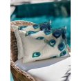 thumbnail image 4 of Waterproof Outdoor Throw Pillows with Inserts 12"x20" Set of 2, Peacock Feather Soft Decorative Pillowcases for Couch Bedroom, Teal Ethnic Rustic Farmhouse Elegant Pillow Covers for Sofa Living Room, 4 of 8