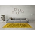 thumbnail image 3 of Ahgly Company Indoor Round Oriental Yellow Industrial Area Rugs, 6' Round, 3 of 4