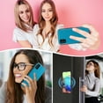 thumbnail image 7 of Asuwish Phone Case for Samsung Galaxy A71 5G Zipper Wallet Detachable Cell Cover with Tempered Glass Screen Protector Crossbody Lanyard Strap Flower Flip Card Holder A 71 G5 71A S71 Women Girls Blue, 7 of 7