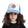 thumbnail image 2 of PAYOHTO Kids Colorful Flowers Baseball Hat Back Adjustable Mesh Breathable Hats Sky Blue Trucker Cap Outdoor Fishing Sun Caps for Boys or Girls ages 4-10, 2 of 9