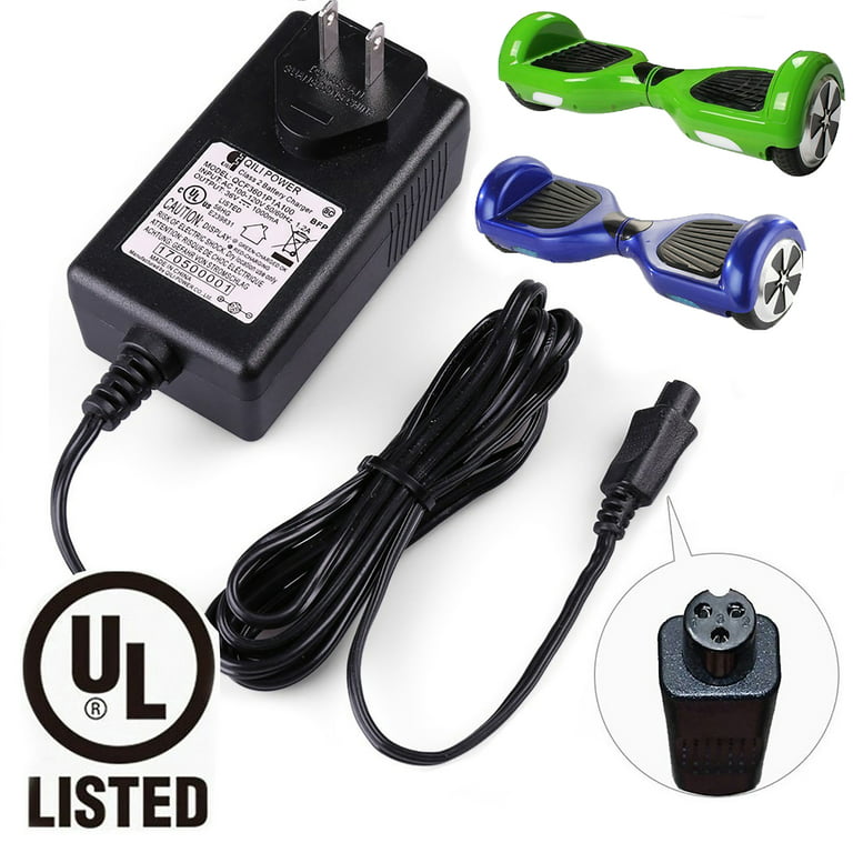 LotFancy Hoverboard Charger, Lithium Battery Charger for Razor Hovertrax  2.0, Swagway X1, Swagtron T1 T3 T6, Output 36V 1A