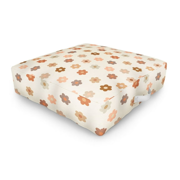 Society6 Iveta Abolina Medium Daisies Terracotta Outdoor Floor Cushion