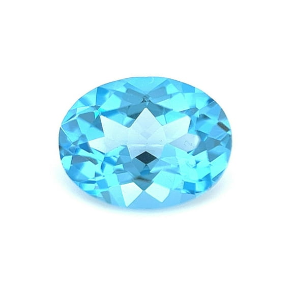 Certified Genuine 1.75 Carat Swiss Blue Topaz Oval Shape Mixed Cut 9x7 mm Loose Gemstone December Birthstone