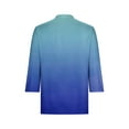 thumbnail image 3 of FAIWAD Womens 3/4 Sleeve Tunic Tops Color Block Round Neck Shirt Soft Lightweight Loose Top with Chest Pockets, 3 of 4