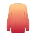 thumbnail image 4 of Sweatshirt for Women Fashion Printed Hoodies Casual Crewneck Long Sleeve Tops Loose Pullover Gradient Blouses, 4 of 4