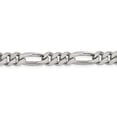 thumbnail image 2 of White Sterling Silver bracelet Figaro chain 16 in 8 mm, 2 of 5