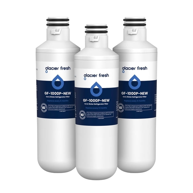 GLACIER FRESH Water Filter LT1000PC Replacement for Refrigerator, Compatible with LT1000PC/PCS, LT1000PC, LT-1000PC, MDJ64844601,