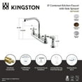 thumbnail image 4 of Kingston KB715AXSP Victorian Two-Handle 4-Hole 8" Centerset Kitchen Faucet with Side Sprayer in Oil Rubbed Bronze, 4 of 4