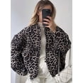 thumbnail image 1 of Chaqueta de manga larga con cremallera de leopardo para mujer, abrigo informal de calle con cuello redondo, estilo Retro, moda de otoño, 2024, 1 of 5