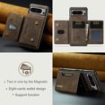 thumbnail image 6 of 2 In 1 Wallet Case Compatible with Google Pixel 9 Pro XL, Premium PU Leather Phone Case Back Cover Magnetic Detachable with Trifold Wallet Card Holder Pocket for Google Pixel 9 Pro XL, Coffee, 6 of 10