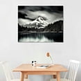 thumbnail image 2 of PRATYUS Black and White Lake Range Canvas Wall Art Picture 20x16in for Living Room Bedroom 20x16in, 2 of 3